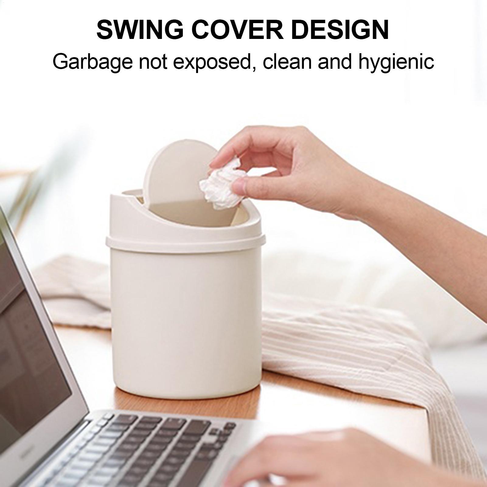 Interior Design Office Space - Mini Lixeira de Mesa com Tampa