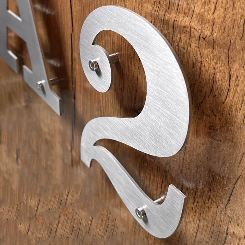 Interior Design Quotes - Números de letras de aço inoxidável