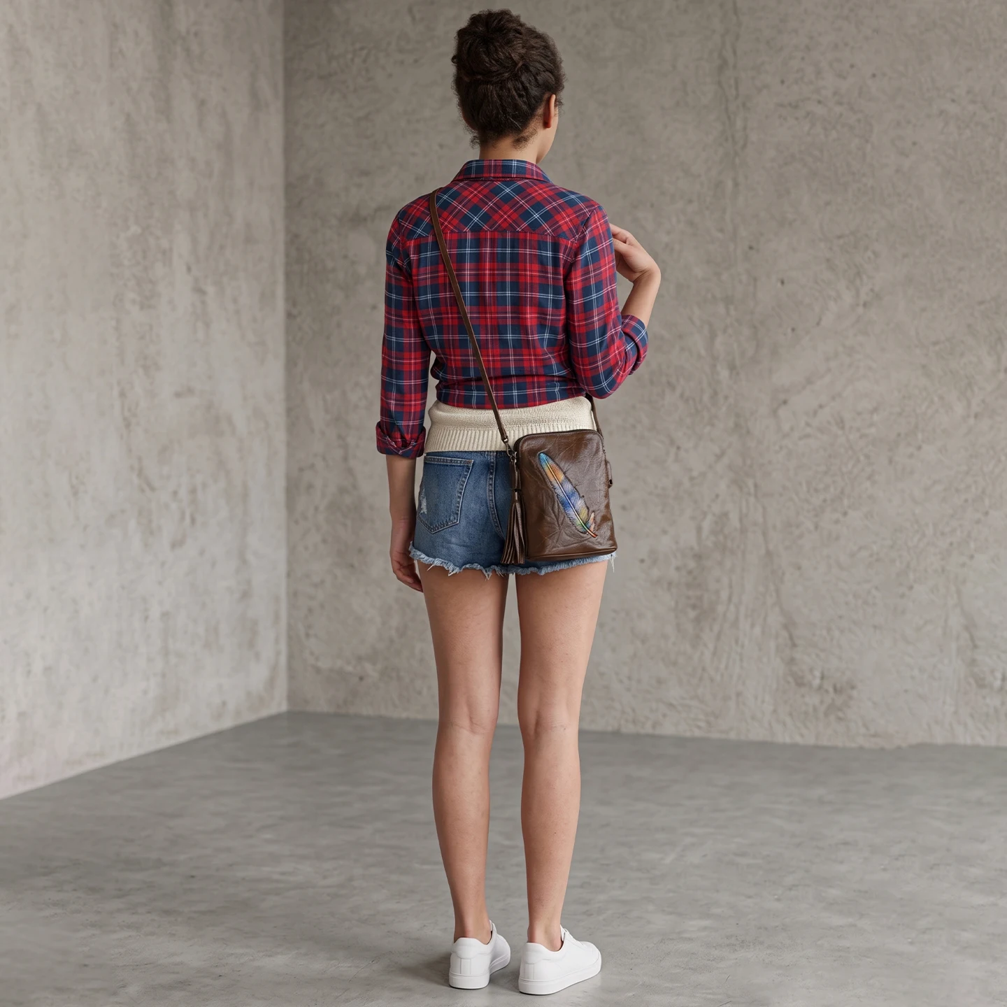 Interior Design Women - Bolsa transversal feminina mini de couro