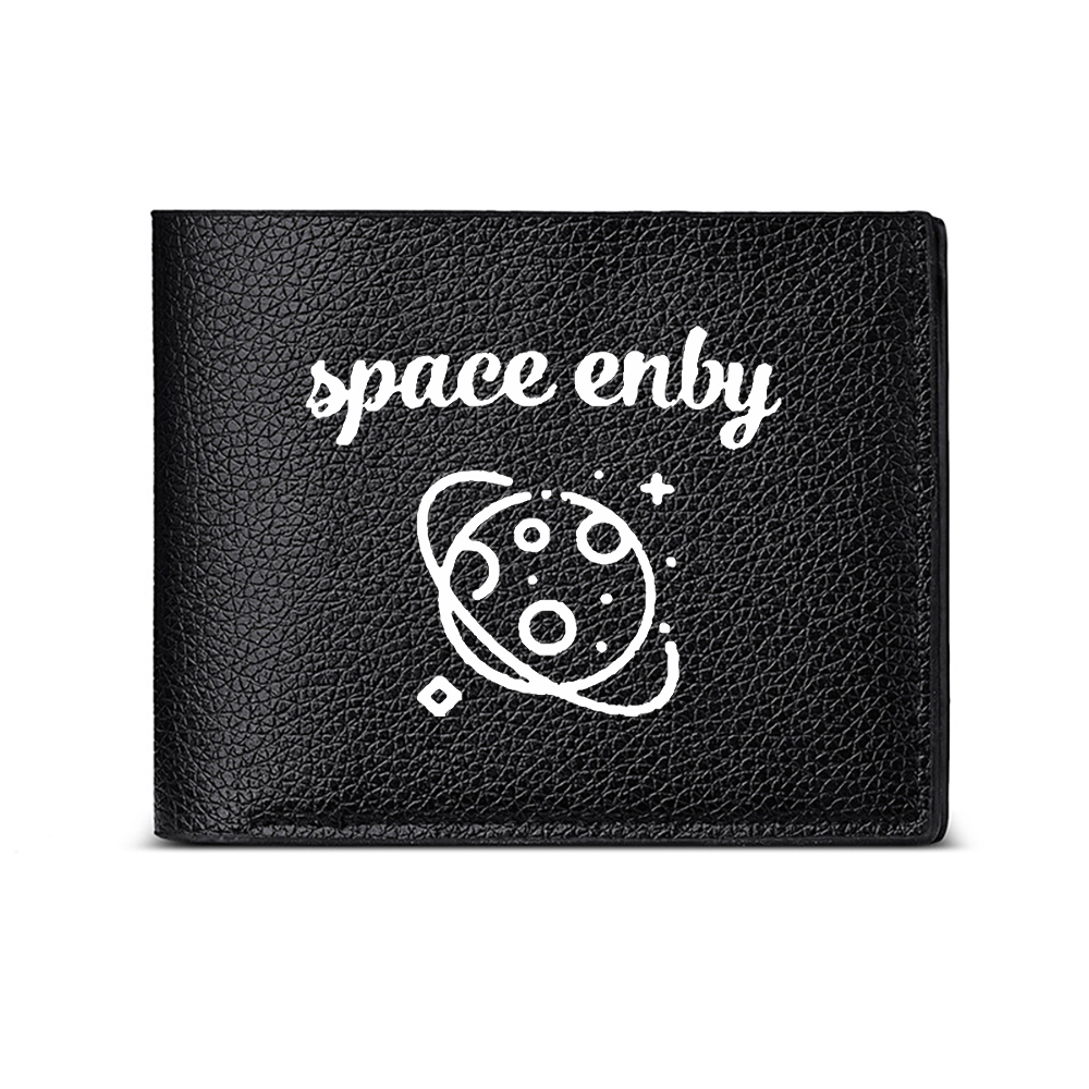 Interior Design Graphic Standards - Carteira Masculina Space Enby Print, Porta-Cartões,