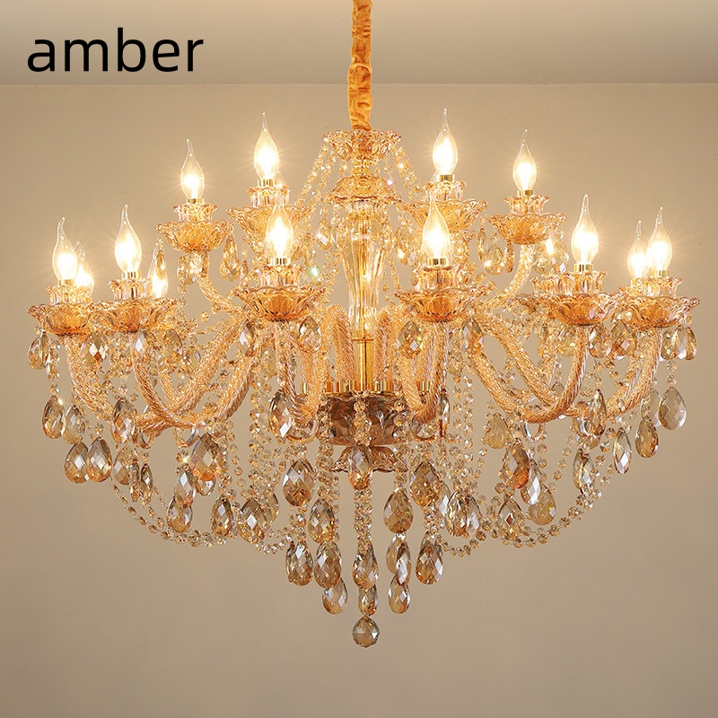 Interior Design Years - Lustre de Cristal Luxuoso Francês para