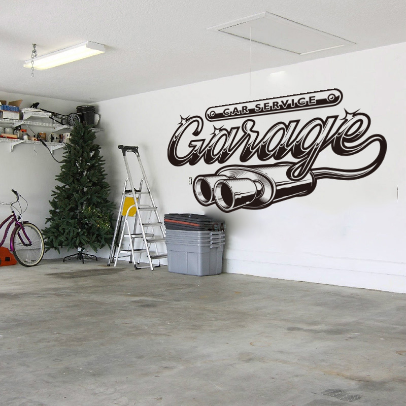 Interior Design Magazine - Retro serviço de carro garagem adesivo