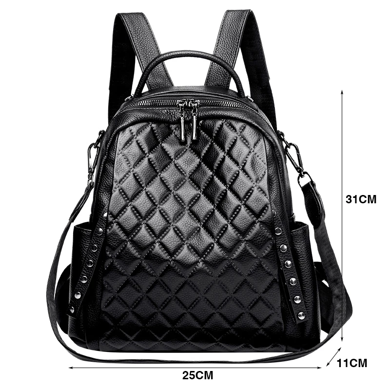 Genuíno couro mochila feminina - Interior Design Women avaliação e preço