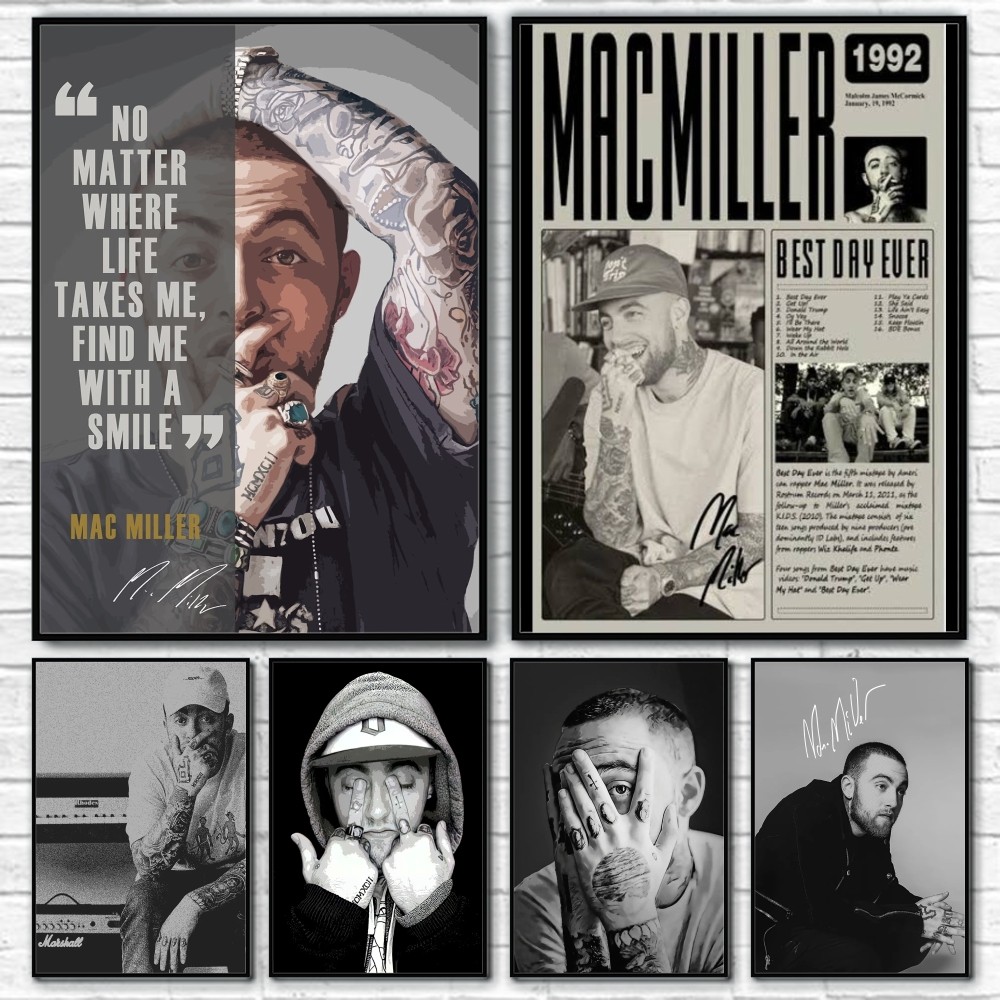 Pôster de rapper m-mac miller, - Interior Design Poster avaliação e preço