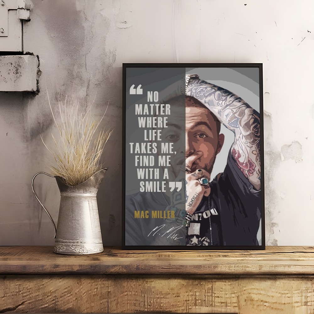 Pôster de rapper m-mac miller, - Interior Design Poster avaliação e preço