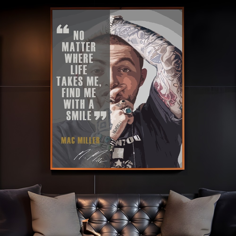 Pôster de rapper m-mac miller, - Interior Design Poster avaliação e preço