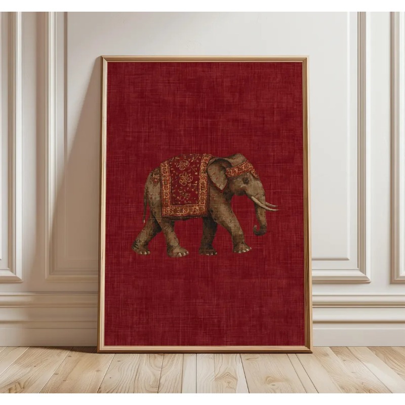 Estampa de Elefante Indiano, A - Interior Design Poster avaliação e preço