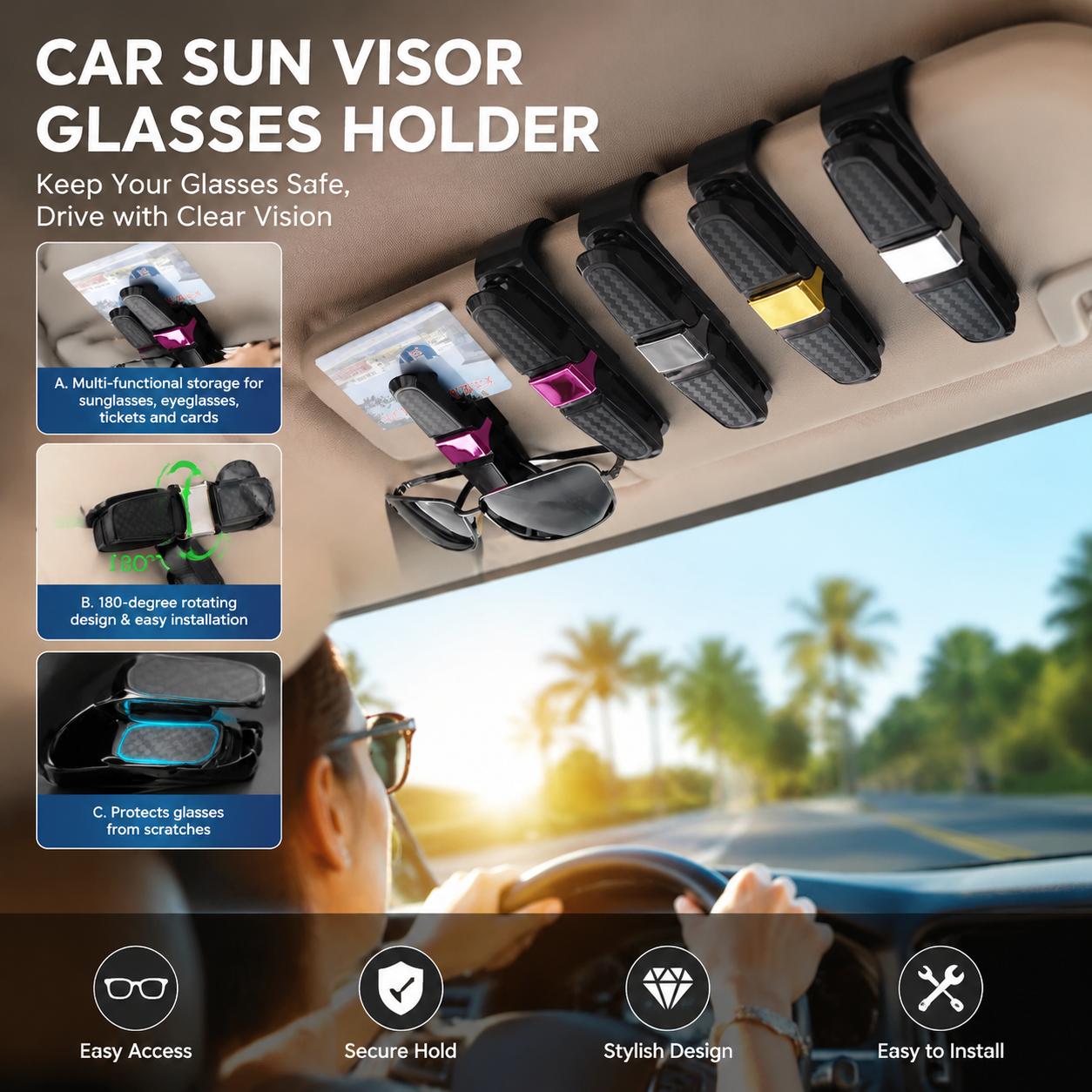 Suporte de Óculos para Carro c - Interior Design Degree avaliação e preço