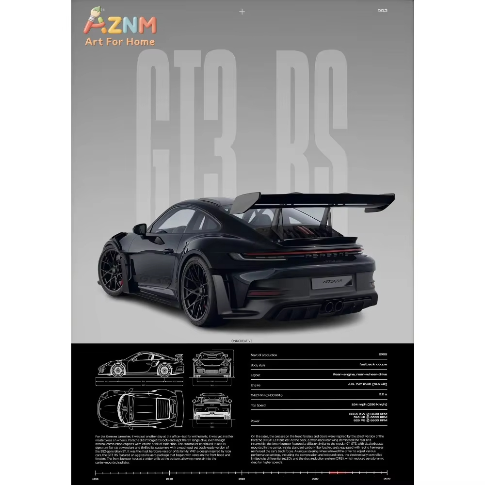 Pôster Minimalista de Carro Es - Interior Design Poster avaliação e preço
