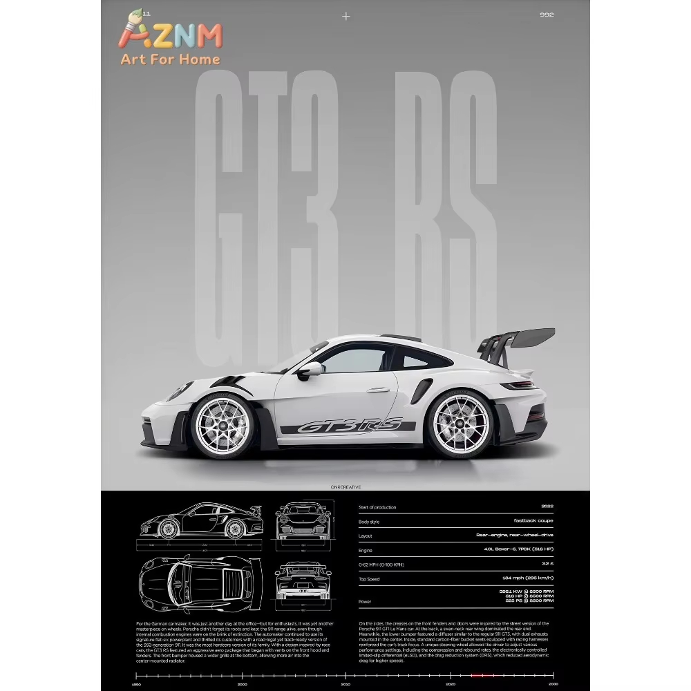 Pôster Minimalista de Carro Es - Interior Design Poster avaliação e preço