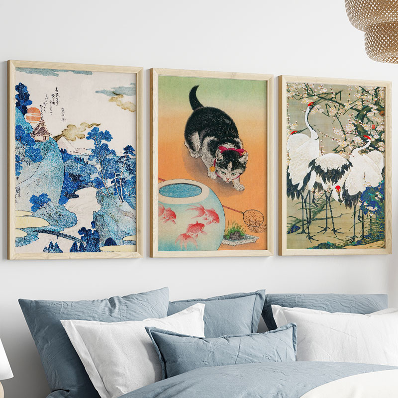 Japonês katsushika hokusai pin - Interior Design Poster avaliação e preço
