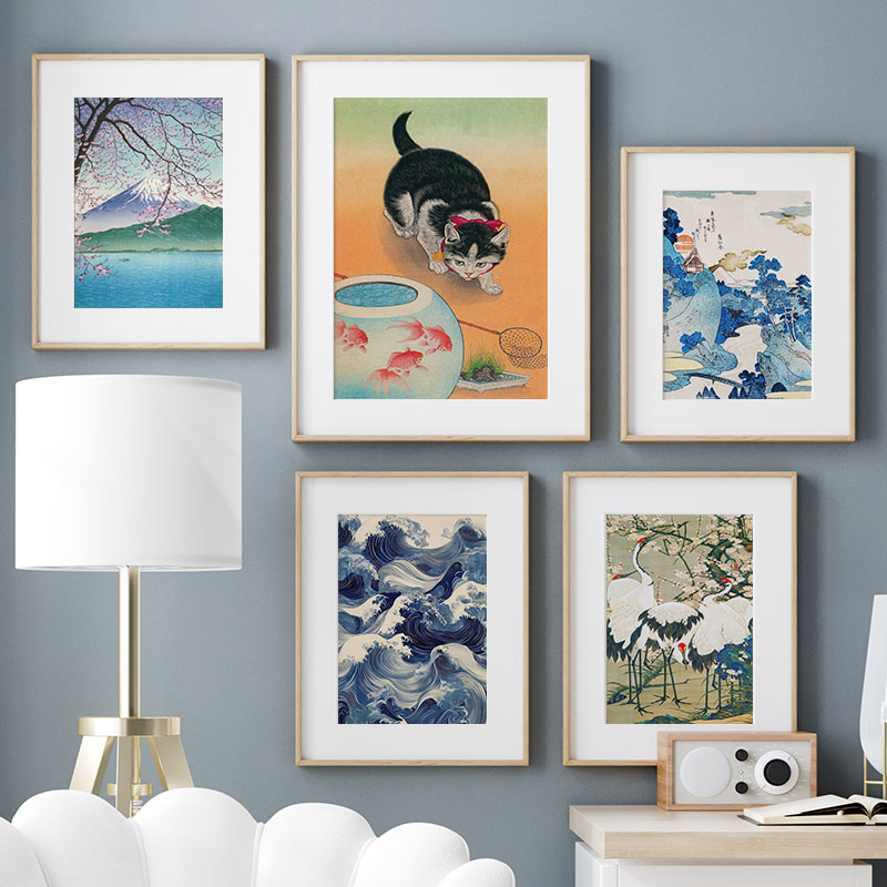 Japonês katsushika hokusai pin - Interior Design Poster avaliação e preço
